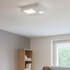 Plafoniere Moderne-IsyLuce Plafoniera led 12w 3000k quadrata bianca moderna