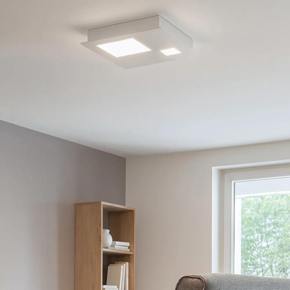 Plafoniere Moderne-IsyLuce Plafoniera led 12w 3000k quadrata bianca moderna
