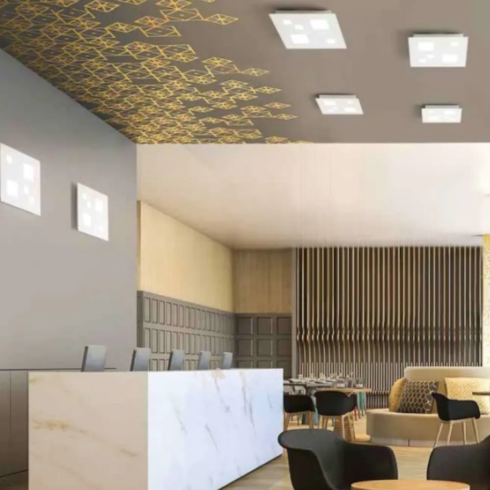 Plafoniere Moderne-IsyLuce Plafoniera led 12w 3000k quadrata bianca moderna