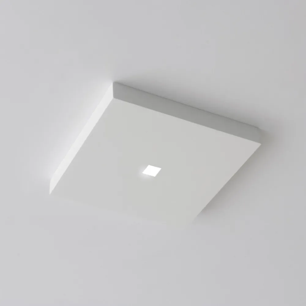Plafoniere Moderne-Selezionato da Mazzolaluce Plafoniera led 6w 2700k quadrata in gesso bianco