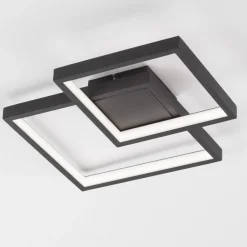 Plafoniere Moderne-Selezionato da Mazzolaluce Plafoniera led 19w 3000k quadrata nera design moderna