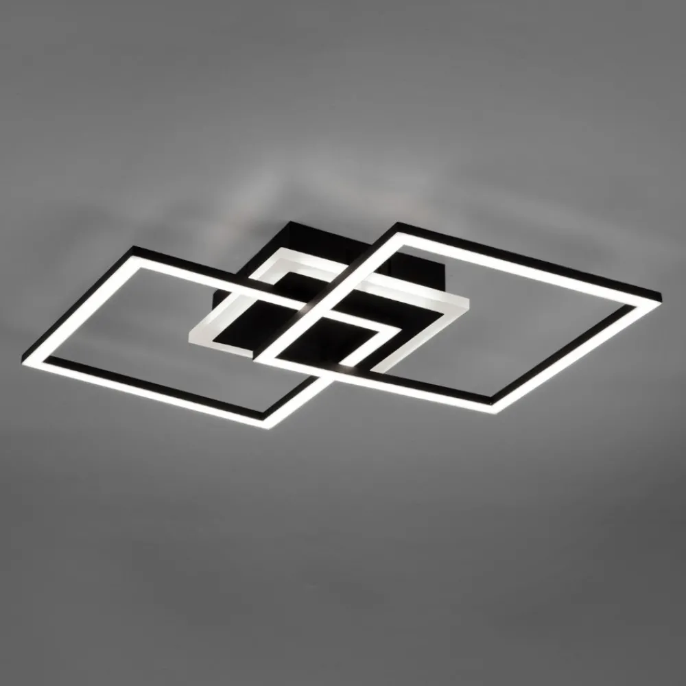 Plafoniere Moderne-Selezionato da Mazzolaluce Plafoniera led 25w 3000k quadrata nera dimmerabile moderna