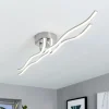 Plafoniere Moderne-Eglo Plafoniera led 32w 3000k roncade moderna cromata per soggiorno