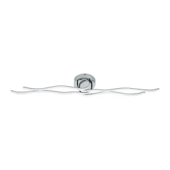 Plafoniere Moderne-Eglo Plafoniera led 32w 3000k roncade moderna cromata per soggiorno