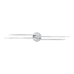 Plafoniere Moderne-Eglo Plafoniera led 32w 3000k roncade moderna cromata per soggiorno