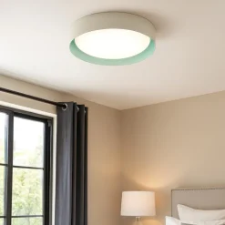 Plafoniere Moderne-Linea Light Plafoniera led 22w 3000k sabbia verde crew 2