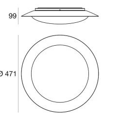 Plafoniere Moderne-Linea Light Plafoniera led 21w 3000k tonda bianca ip40 crew
