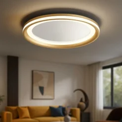 Plafoniere Moderne-Perenz Illuminazione Plafoniera led 59w 3000k tonda oro miro