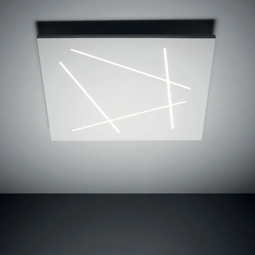 Plafoniere Moderne-Vivida International Plafoniera led 31w 3000k vivida flat quadrata bianca