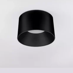Plafoniere Moderne-Selezionato da Mazzolaluce Plafoniera led 35w nera cono rotonda 50cm moderna