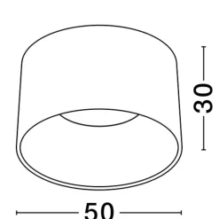 Plafoniere Moderne-Selezionato da Mazzolaluce Plafoniera led 35w nera cono rotonda 50cm moderna