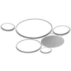 Plafoniere Moderne-Ondaluce Plafoniera led 68w pl pois 4000k silver gr