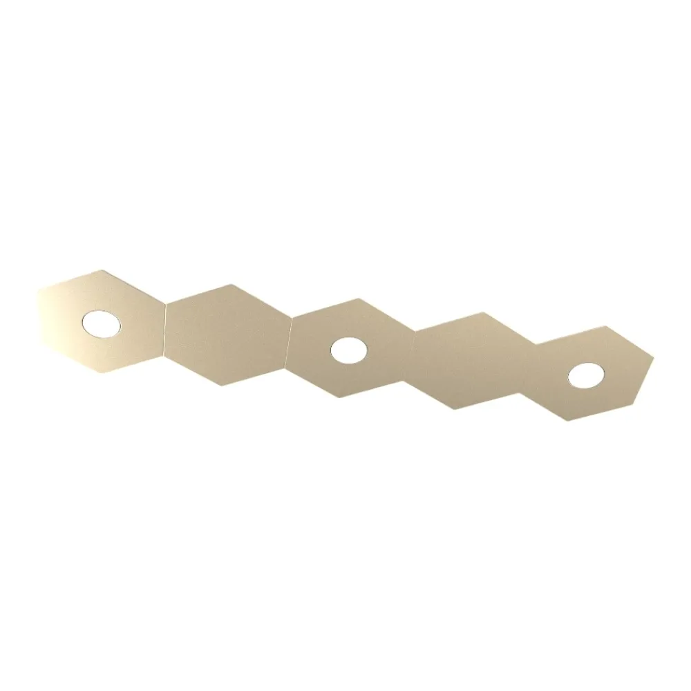 Plafoniere Moderne-Top Light Plafoniera 3 luci led + 2 piastre metallo sabbia design moderno