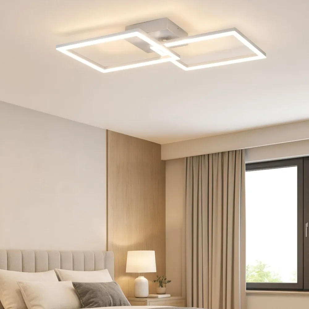 Plafoniere Moderne-Selezionato da Mazzolaluce Plafoniera 2 luci orientabili led 3000k moderna colore argento