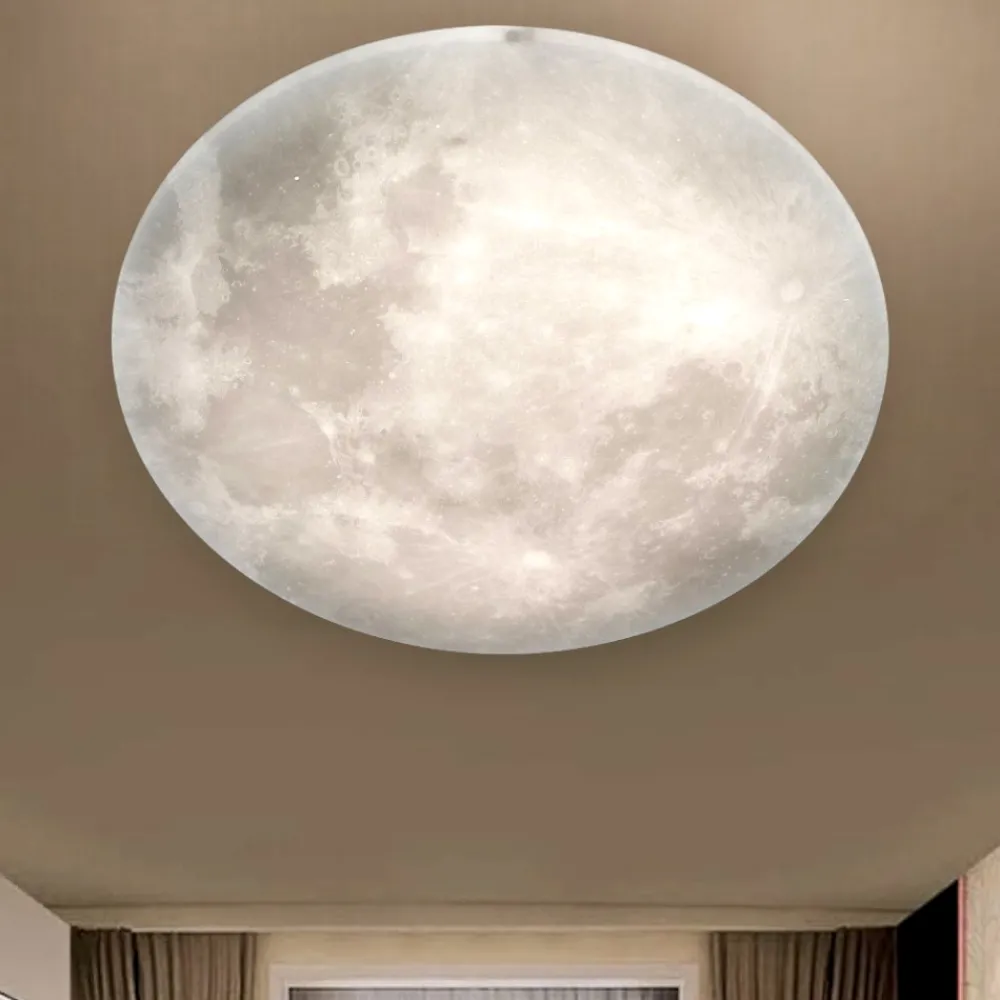 Plafoniere Moderne-Selezionato da Mazzolaluce Plafoniera lunare moderna led 3000k dimmerabile