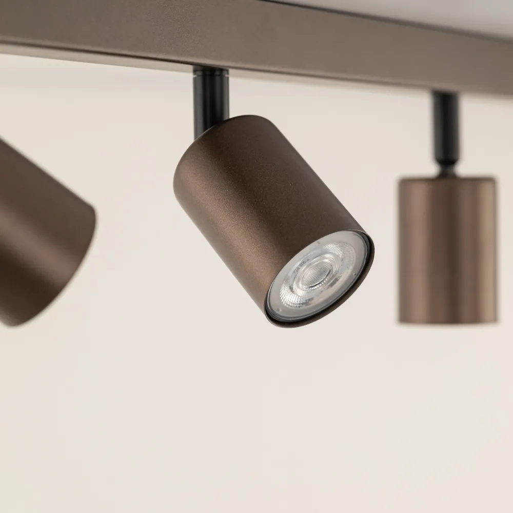 Plafoniere Moderne-Selezionato da Mazzolaluce Plafoniera marrone da cucina con faretti orientabili