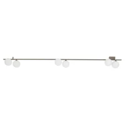 Plafoniere Moderne-Selezionato da Mazzolaluce Plafoniera marrone lunga 200 cm moderna con sfere in vetro per soggiorno