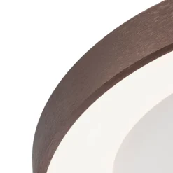 Plafoniere Moderne-Selezionato da Mazzolaluce Plafoniera marrone rotonda moderna cerchio led dimmerabile 3000k