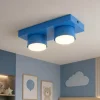 Plafoniere Moderne-Selezionato da Mazzolaluce Plafoniera mattoncino blu 2 luci per cameretta moderna
