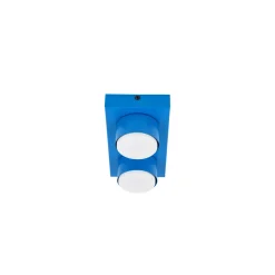 Plafoniere Moderne-Selezionato da Mazzolaluce Plafoniera mattoncino blu 2 luci per cameretta moderna