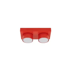 Plafoniere Moderne-Selezionato da Mazzolaluce Plafoniera mattoncino rosso 2 luci per cameretta