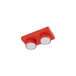 Plafoniere Moderne-Selezionato da Mazzolaluce Plafoniera mattoncino rosso 2 luci per cameretta
