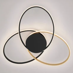 Plafoniere Moderne-Selezionato da Mazzolaluce Plafoniera moderna ad anelli led 3200k per soggiorno