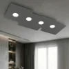 Plafoniere Moderne-Top Light Plafoniera moderna antracite plate per soggiorno