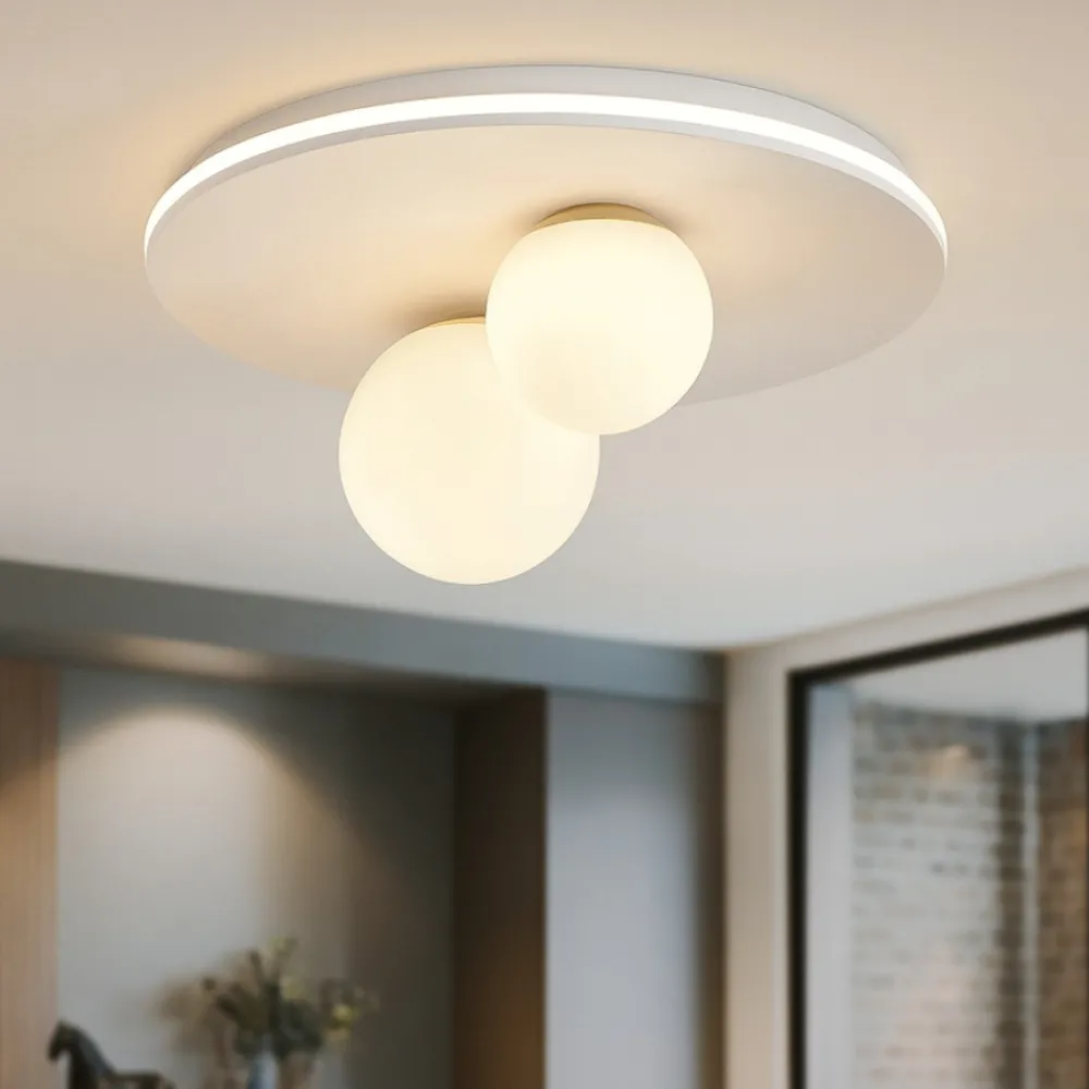 Plafoniere Moderne-Perenz Illuminazione Plafoniera moderna ball perenz bianco oro led 38w 3000k