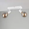 Plafoniere Moderne-Selezionato da Mazzolaluce Plafoniera moderna bianca con 2 faretti per soggiorno