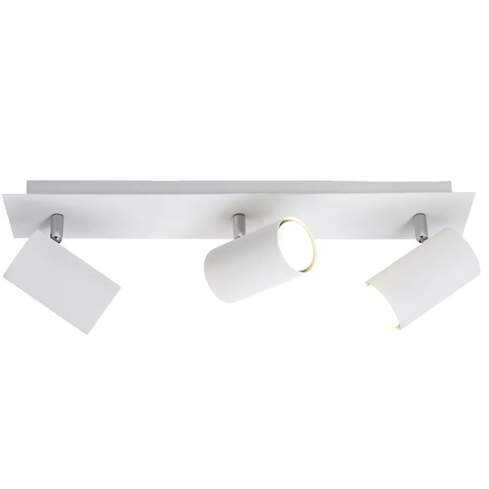 Plafoniere Moderne-Selezionato da Mazzolaluce Plafoniera moderna bianca con 3 faretti orientabili