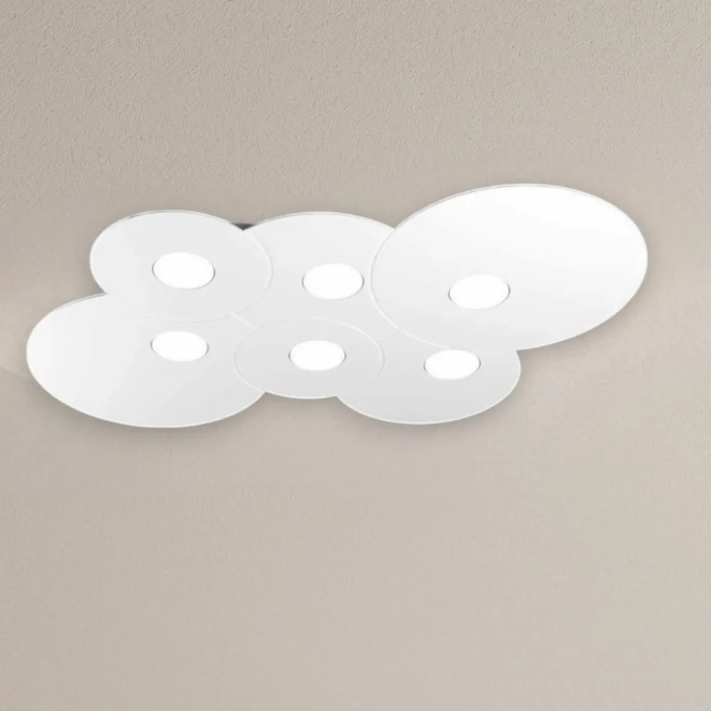 Plafoniere Moderne-Top Light Plafoniera moderna bianca da cucina tonda cloud toplight