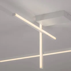 Plafoniere Moderne-Selezionato da Mazzolaluce Plafoniera moderna bianca led 3200k da soggiorno