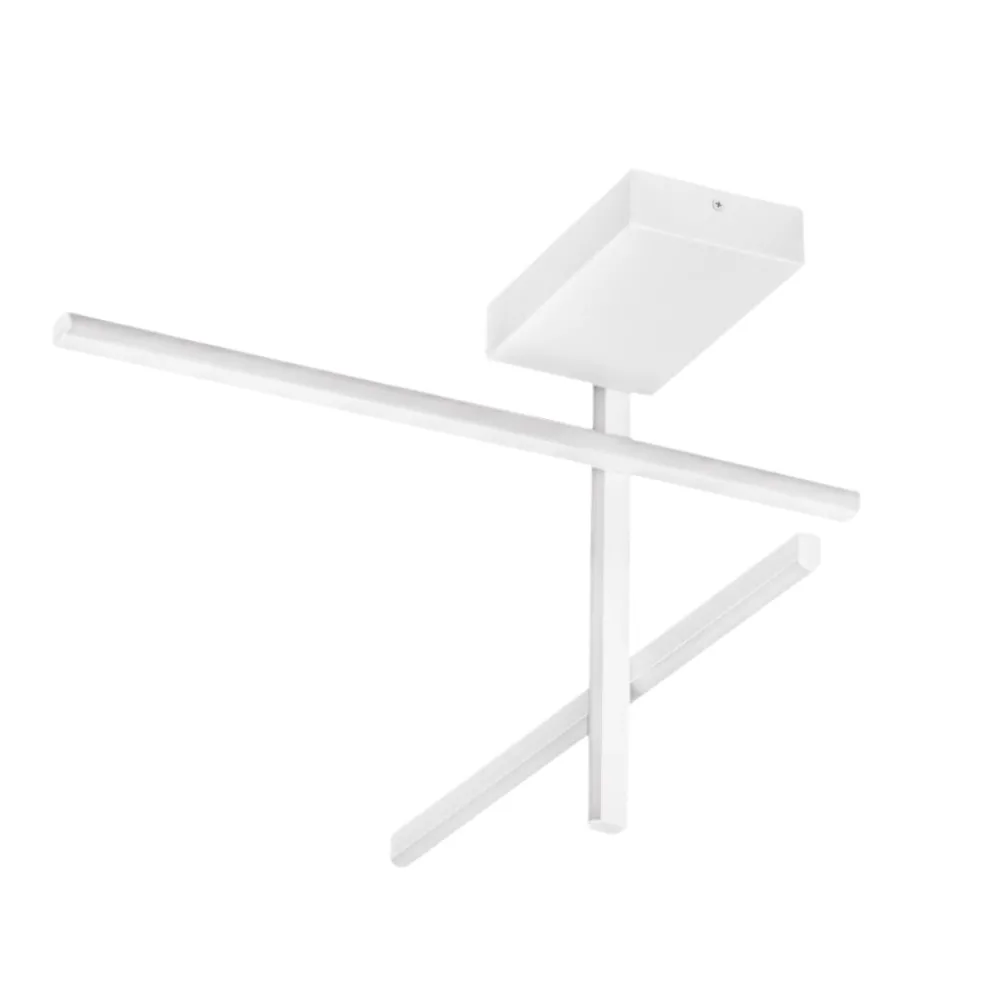 Plafoniere Moderne-Selezionato da Mazzolaluce Plafoniera moderna bianca led 3200k da soggiorno