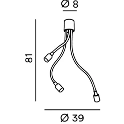 Plafoniere Moderne-Sforzin Illuminazione Plafoniera moderna bianca 3 luci orientabili bulbo perenz