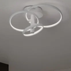 Plafoniere Moderne-Selezionato da Mazzolaluce Plafoniera moderna bianca orientabile led 3000k dimmerabile