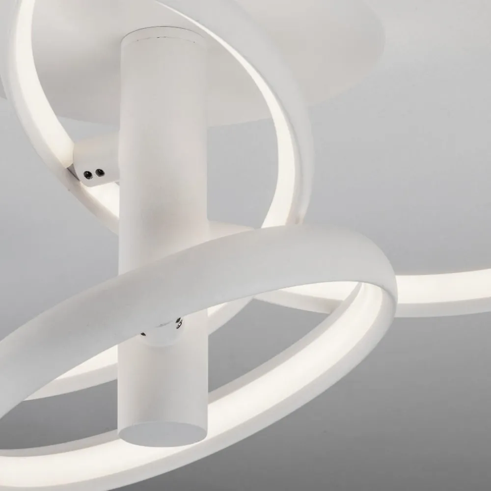 Plafoniere Moderne-Selezionato da Mazzolaluce Plafoniera moderna bianca orientabile led 3000k dimmerabile