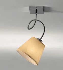 Plafoniere Moderne-Selezionato da Mazzolaluce Plafoniera moderna braccio flessibile paralume pergamena