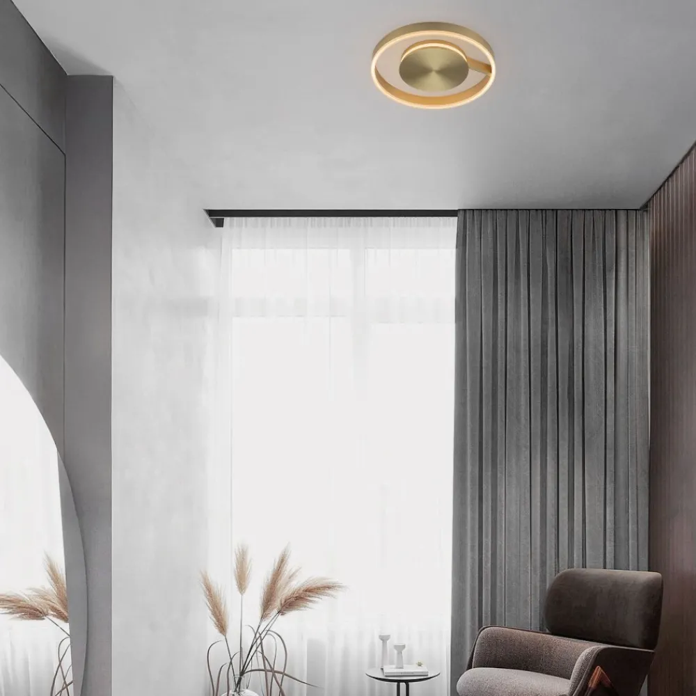 Plafoniere Moderne-Selezionato da Mazzolaluce Plafoniera moderna bronzo led 41w cct 2700k 3000k 4000k dimmerabile per camera da letto