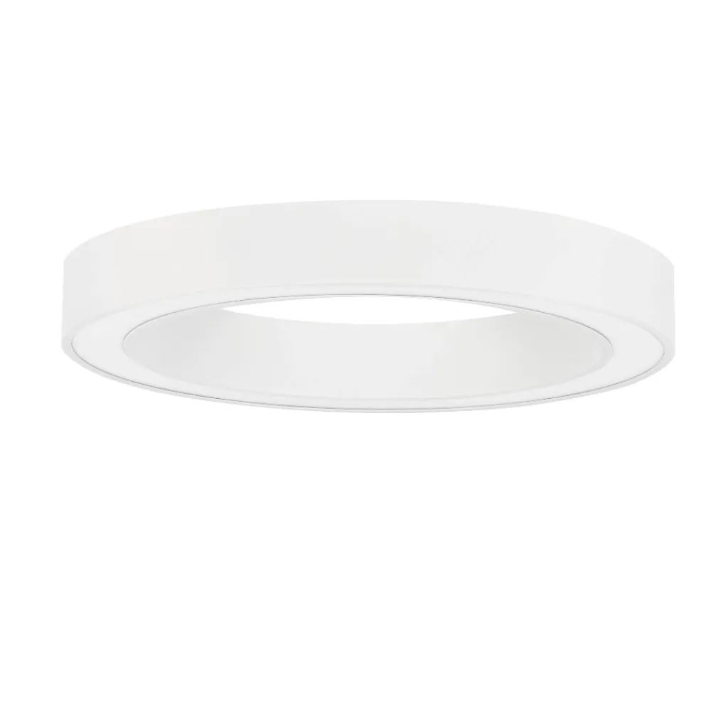 Plafoniere Moderne-Selezionato da Mazzolaluce Plafoniera moderna cerchio anello bianco 60 cm led 48w 2700k a 4000k con telecomando app