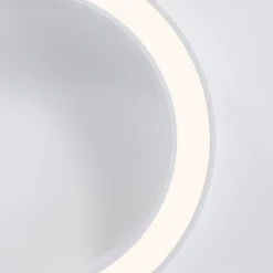Plafoniere Moderne-Selezionato da Mazzolaluce Plafoniera moderna cerchio anello bianco 60 cm led 48w 2700k a 4000k con telecomando app
