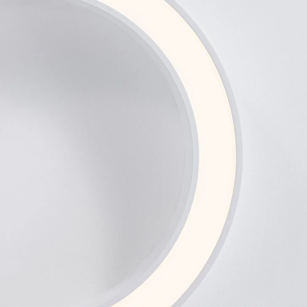 Plafoniere Moderne-Selezionato da Mazzolaluce Plafoniera moderna cerchio anello bianco 60 cm led 48w 2700k a 4000k con telecomando app