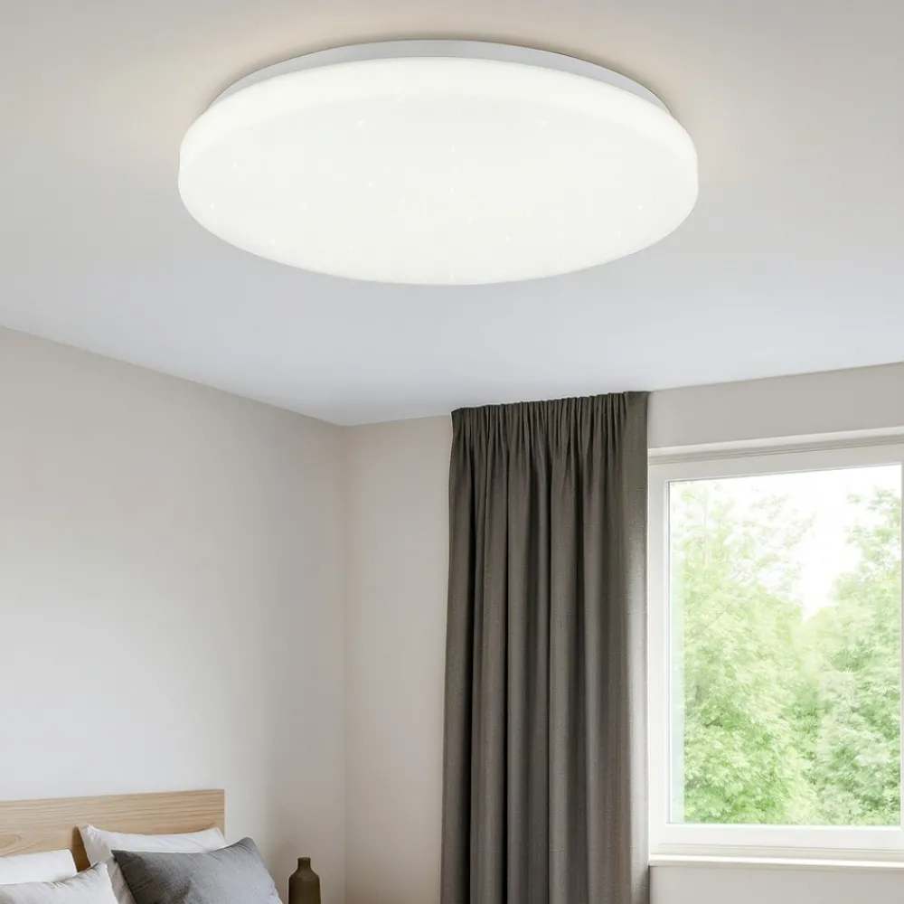 Plafoniere Moderne-Selezionato da Mazzolaluce Plafoniera moderna cielo stellato led da 3000k a 6000k rgb tonda