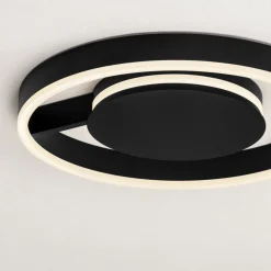 Plafoniere Moderne-Selezionato da Mazzolaluce Plafoniera moderna 40 cm nera led 41w cct 2700k 3000k 4000k dimmerabile per camera da letto