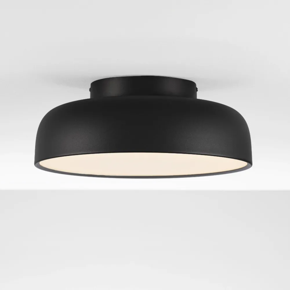 Plafoniere Moderne-Selezionato da Mazzolaluce Plafoniera moderna 40 cm nera tonda led 3000k dimmerabile per cucina