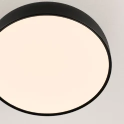 Plafoniere Moderne-Selezionato da Mazzolaluce Plafoniera moderna 40 cm nera tonda led 3000k dimmerabile per cucina