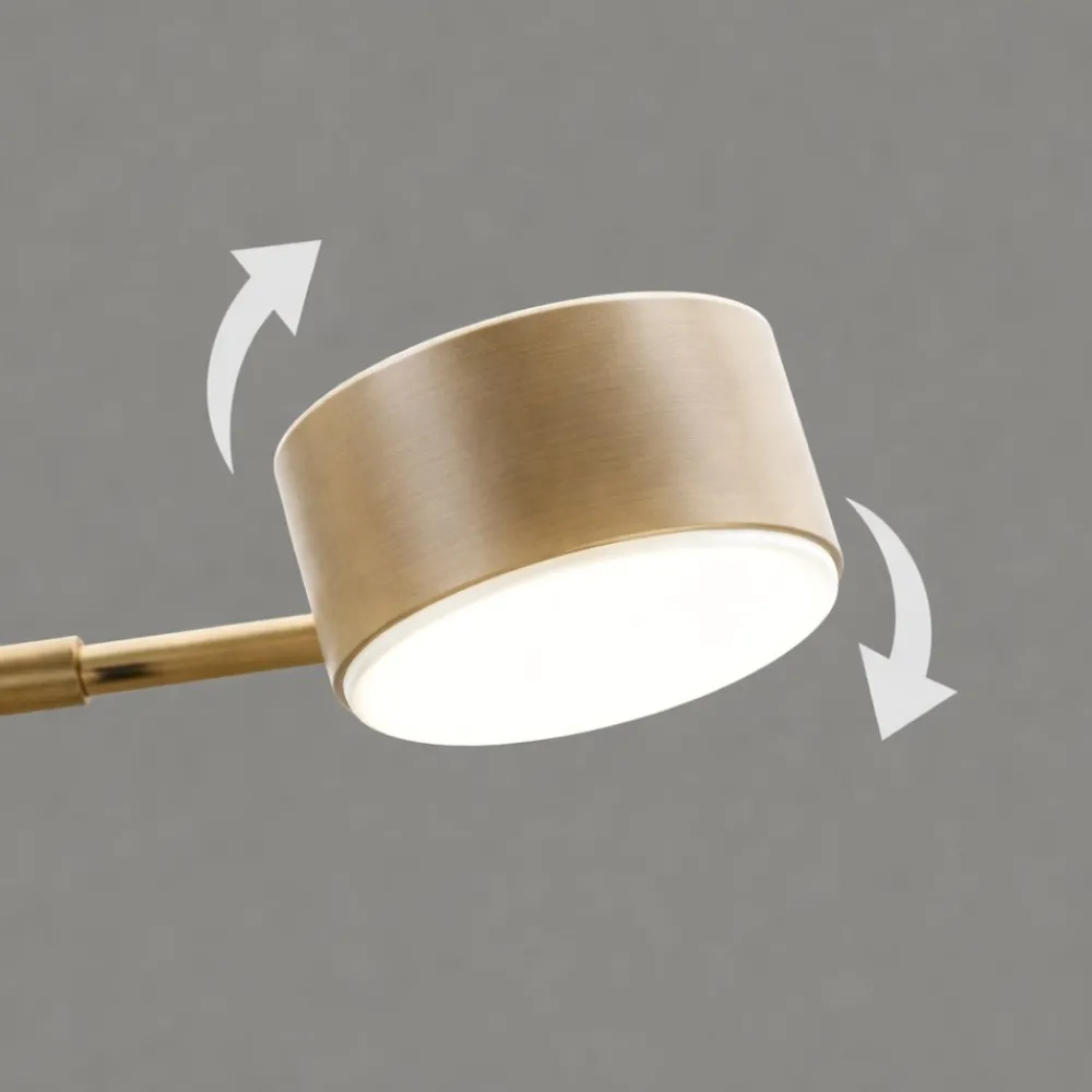Plafoniere Moderne-Selezionato da Mazzolaluce Plafoniera moderna colore beige 6 luci orientabili per soggiorno