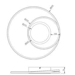Plafoniere Moderne-Selezionato da Mazzolaluce Plafoniera moderna con telecomando led dimmerabile da 2700k a 6000k nera