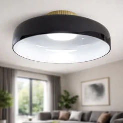 Plafoniere Moderne-Fabas Luce Plafoniera moderna cupola di vetro nero lunar