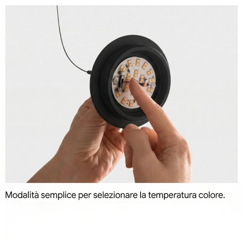 Plafoniere Moderne-Fabas Luce Plafoniera moderna cupola di vetro nero lunar
